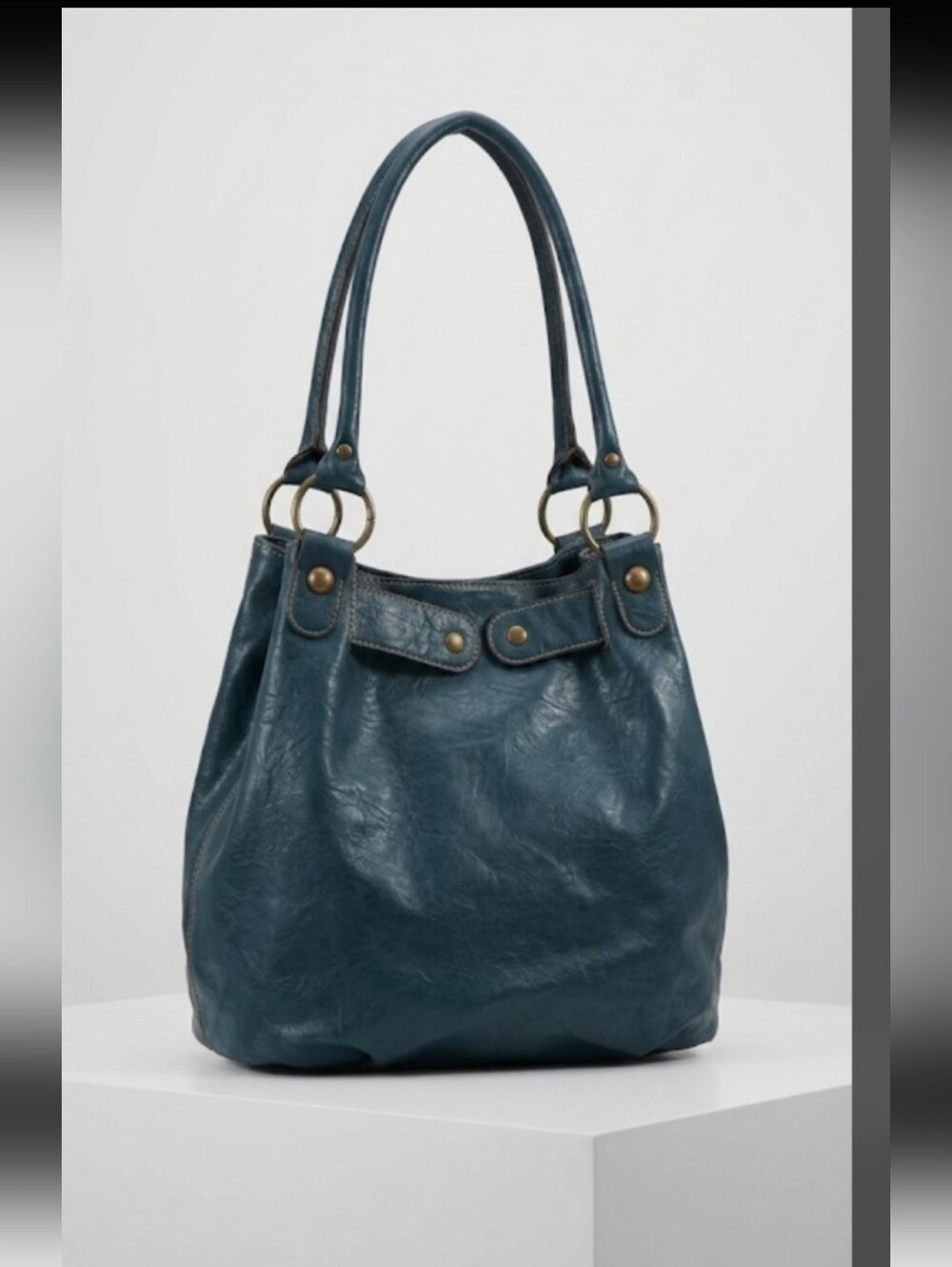 Axcess Classic Teal Shoulder Tote Bag - Women's Everyday Handbag